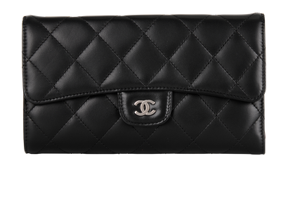 Chanel Quilted Flap Wallet, front view